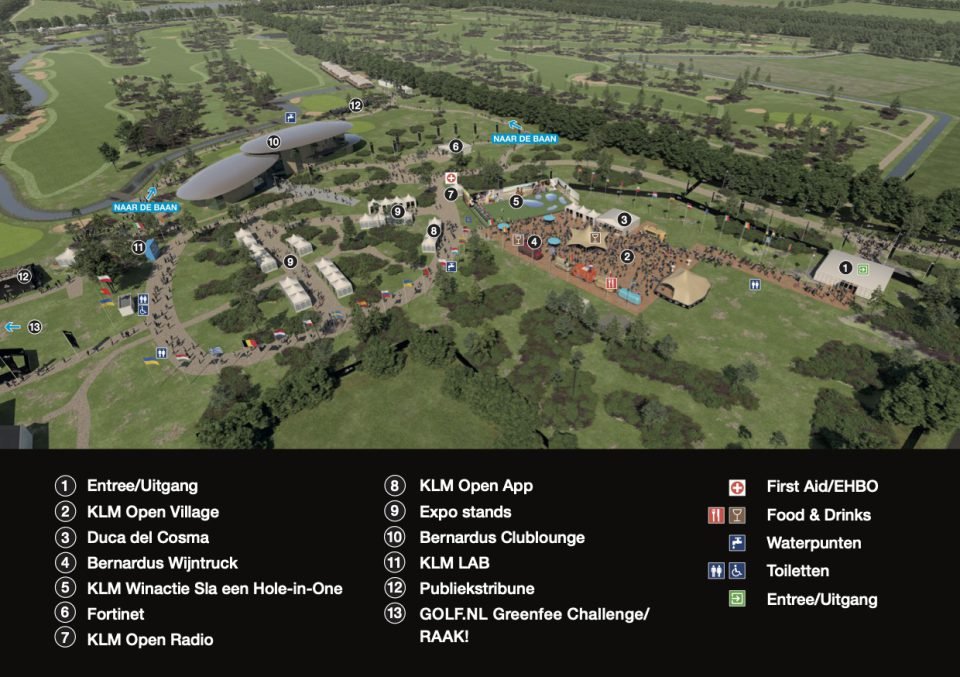 Plattegrond KLM Open KLM Open 2024